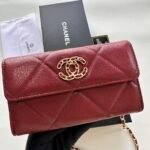Chanel Chain Shoulder Crossbody Small Bag - Burgundy Bag - Image 9