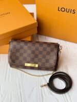 [TOP]Louis Vuitton Favorite MM Checkerboard Chain Shoulder Bag - Black - Image 9