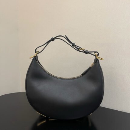 Fendi Graphie Small Black Leather Bag