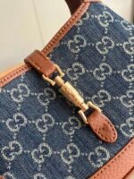 Gucci Jackie 1961 Mini Shoulder Bag GG Denim Blue/Ivory - Bag - Image 7