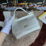 [TOP] Dolce & Gabbana Sicily Handbag - Light Silver Bag - Image 11