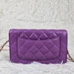 Chanel Shoulder Crossbody Gold Buckle Lattice Cowhide Bag - Image 3