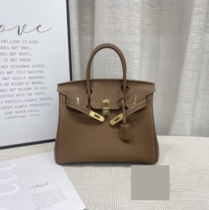 Hermes Birkin Togo Retourne Bag Golden Hardware -Dark Brown Bag