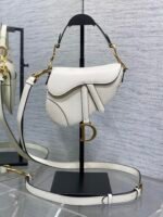 Dior Saddle Latte Grained Calfskin Bags With Slim Strap - Bag - Image 2