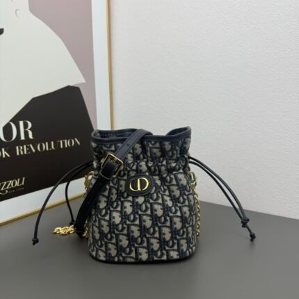 Dior 30 Montaigne Drawstring Mini Bucket Bag - Old Flower Bag