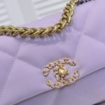 Chanel Calfskin Quilted Chanel 19 Flap Light Purple -Golden - Bag - Image 6