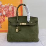 Hermes Birkin Bag Doblis Bag Golden Hardware-Dark Or Deep Green Bag
