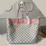 [TOP] Louis Vuitton LV Neverfull MM bag-Pink Lining