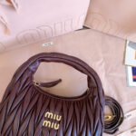 Miu Miu Wander matelassé nappa leather hobo bag - Burgundy - Image 4