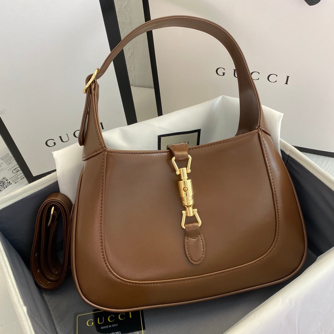 d822832b084a956fdc9818837e61338c Gucci Jackie 1961 small shoulder bag-Brown - Bag - Image 1