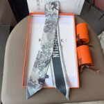 1pc 100cm Square Silk Scarf Headband Neck Scarf Hair Accessory Bag Scarf (No box) - Bag - Image 9
