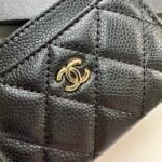 Chanel CLASSIC CARD HOLDER Grained Calfskin & Gold-Tone MetalBlack -Wallet - Image 5