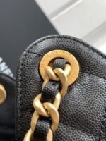 CHANEL 25 Small Handbag Grained Calfskin & Gold-Tone Metal Black -Bag - Image 16