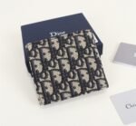 [TOP] Dior Canvas & Leather Wallet Navy Blue - Wallet - Image 2