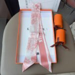 1pc 100cm Square Silk Scarf Headband Neck Scarf Hair Accessory Bag Scarf (No box) - Bag - Image 8