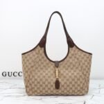 Gucci Mercato tote bag Sand and dark brown GG canvas - Bag - Image 2