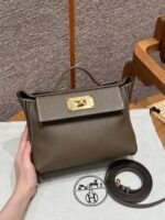 Hermes 2424 Togo Swift Gold Hardware Etoupe - Bag - Image 2