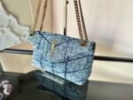 Yves Saint Laurent YSL Loulou Puffer Denim Bag - Small Size - Image 3