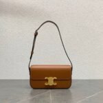 Celine shoulder bag claude in shiny calfskin brown - Bag
