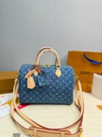 Louis Vuitton LV Speedy 30 Soft Blue Denim - Bag - Image 2