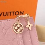 LV Charms Business Card Holder - Monogram Coated Canvas & Gold Charm Accent - Image 4