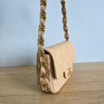 Chanel New 24K Small Underarm Bag - Khaki Bag - Image 8