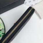 Chanel Zip Around Wallet Quilted Caviar Long-Plain Gold Wallet - Image 7