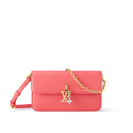 Louis Vuitton Wallet On Chain LV Bloom - Sweet Coral
