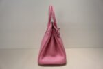 Hermes Birkin Togo handbag in Rose Sakura with Silver hardware - Image 4