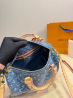 Louis Vuitton LV Speedy 30 Soft Blue Denim - Bag - Image 10