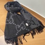 Gucci Gucci Black Cashmere Scarf - Image 6