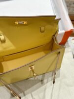 Hermes Kelly Mini 1st Kelly Pochette Generation Epsom Palm Leather-Yellow - Image 6