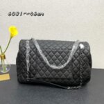 CHANEL 17C Large Airport Bag Maxi Black Silver - Image 5