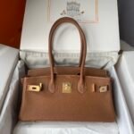 Hermes JPG Shoulder Birkin Togo handbag in Brown with Gold hardware - Image 3