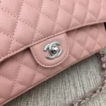 Chanel Classic Double Flap Bag Pink Caviar Silver Hardware - Bag - Image 6