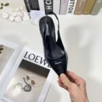 Prada Brushed leather slingback pumps black-shoes - Image 8