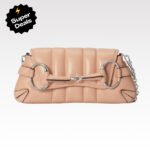 Gucci Horsebit Chain Small Shoulder Bag Rose Beige - Bag