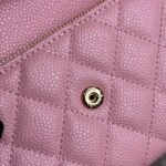 Chanel Counterfeit Caviar Leather Wallet-Pink Wallet - Image 5