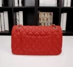 Chanel Classic Double Flap Bag Red Caviar Golden Hardware - Bag - Image 4