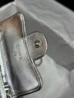 Chanel Silver Metallic Calfskin Quilted Flap Chain Waist Bag - Image 9