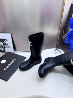 Chanel Black Rain Boots - Image 4
