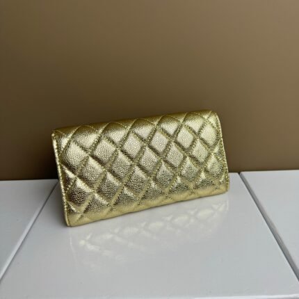 Chanel Counterfeit Caviar Leather Wallet-Golden Fish Seed Pattern Wallet