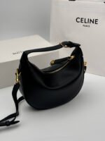 Teen Celine Lulu IN Grained Calfskin Bag- Black - Image 2