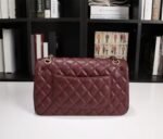 Chanel Classic Flag Handbag Lambskin & Gold-Tone Metal Burgundy Gold Hardware - Bag - Image 8