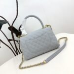 Chanel Mini Coco Handle Flap in Grey With Gold Hardware - Bag - Image 3