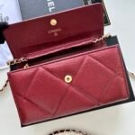 Chanel Chain Shoulder Crossbody Small Bag - Burgundy Bag - Image 3