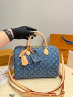 Louis Vuitton LV Speedy 30 Soft Blue Denim - Bag - Image 3