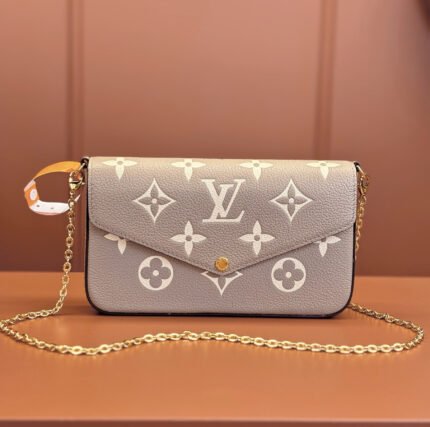 Louis Vuitton POCHETTE FÉLICIE Chain Bag - Grey Bag