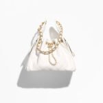 CHANEL 25 Small Handbag Grained Calfskin & Gold-Tone Metal White -Bag - Image 2
