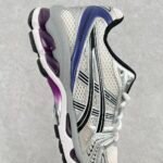 Asics Athletic Casual Breathable Professional Running Shoes - White and Purple - Image 6